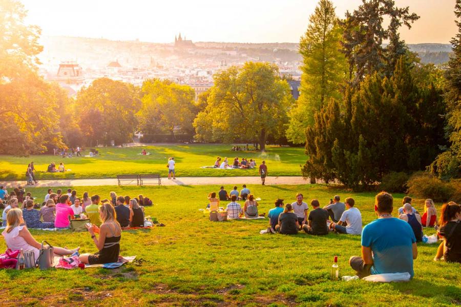 Parc Prague vue sur la ville