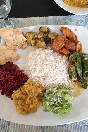 Plat typique Sri Lankais