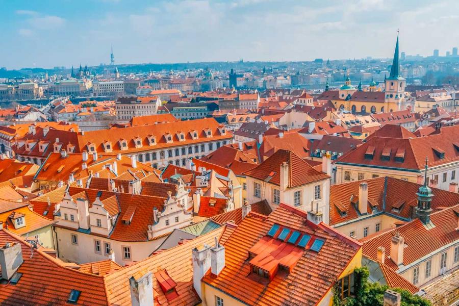 Vue depuis le château de Prague