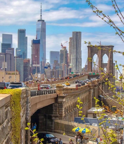 Vue sur le pont de Brooklyn, New-York 