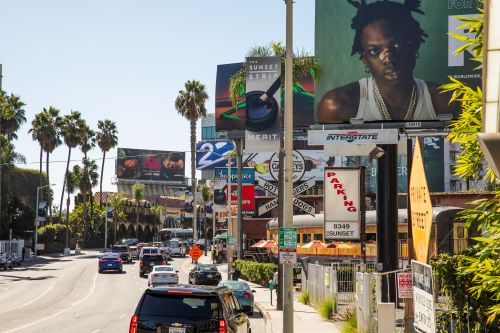 Sunset Boulevard et ses célèbres panneaux